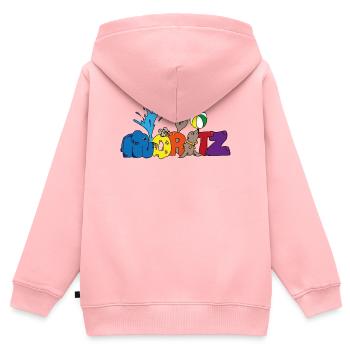 Moritz dans le cirque - Sweat Premium à capuche zippé enfant bio - rose - Dos - AI Model Kid Female (0cm)