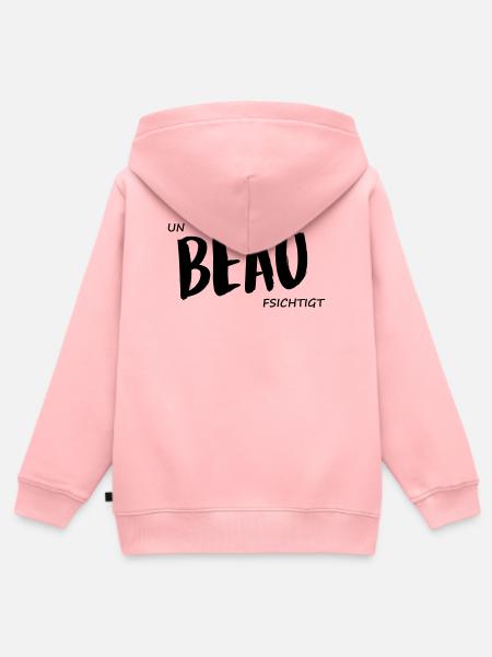 BEAU - Kinder Premium Organic Zip Hoodie - Rosa