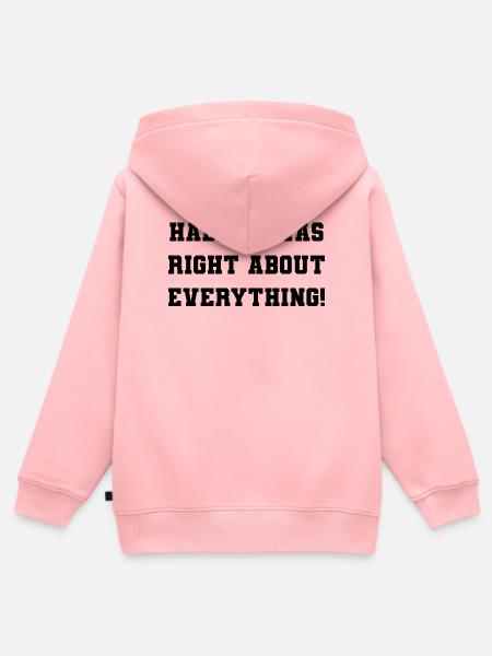 Habeck was right about everything! - Kinder Premium Organic Zip Hoodie - Rosa