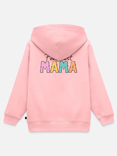 Feministin Mama - Kinder Premium Organic Zip Hoodie - Rosa