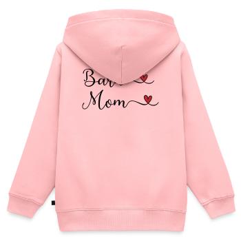 Maman de l’écurie - Mère de l’écurie - Sweat Premium à capuche zippé enfant bio - rose - Dos - AI Model Kid Female (0cm)