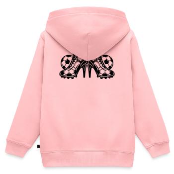 Fussballschuhe Fussball High Heels - Kinder Premium Organic Zip Hoodie - Rosa - Hinten - AI Model Kid Female (0cm)