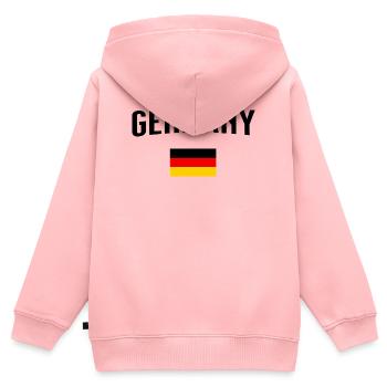Germany - Kinder Premium Organic Zip Hoodie - Rosa - Hinten - AI Model Kid Female (0cm)