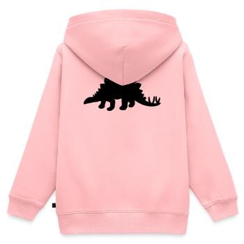 Stegosaurus Dinosaur - Kids Premium Organic Zip-up Hoodie - rose - Back - AI Model Kid Female (0cm)