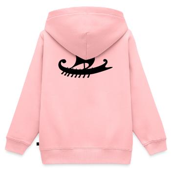 Empuriabrava Schiff w - Kinder Premium Organic Zip Hoodie - Rosa - Hinten - AI Model Kid Female (0cm)