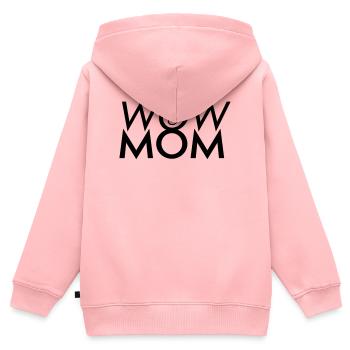 Wow Mom - Kinder Premium Organic Zip Hoodie - Rosa - Hinten - AI Model Kid Female (0cm)