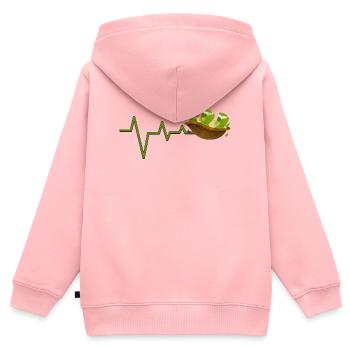 Niedliches Reptil Herzschlag Maskottchen - Kinder Premium Organic Zip Hoodie - Rosa - Hinten - AI Model Kid Female (0cm)