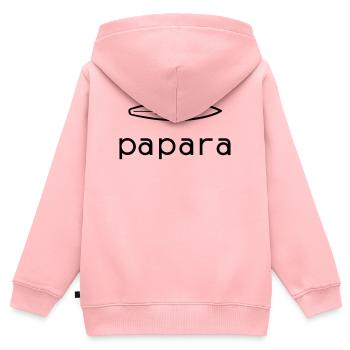 Papara Tahiti Surfspot - Kinder Premium Organic Zip Hoodie - Rosa - Hinten - AI Model Kid Female (0cm)