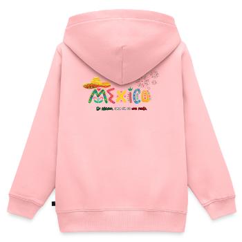 Mexiko-Stadt - Kinder Premium Organic Zip Hoodie - Rosa - Hinten - AI Model Kid Female (0cm)