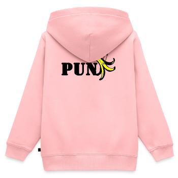Punk Banane La Danse du Singe - Sweat Premium à capuche zippé enfant bio - rose - Dos - AI Model Kid Female (0cm)