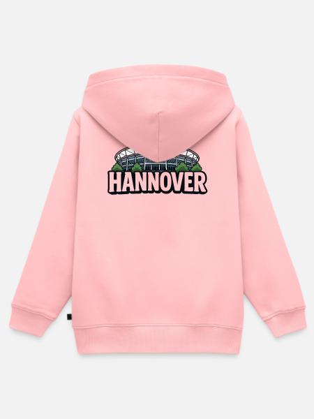 Hannover 1896 Stadion - Kinder Premium Organic Zip Hoodie - Rosa