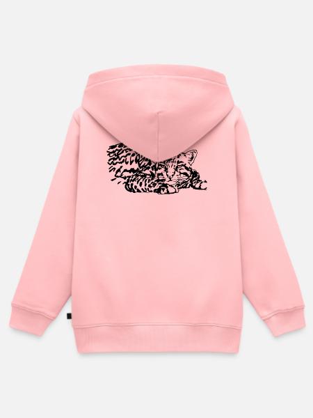 launisch - Kinder Premium Organic Zip Hoodie - Rosa