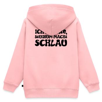 I thought studying made you smart - Kids Premium Organic Zip-up Hoodie - rose - Back - AI Model Kid Female (0cm)