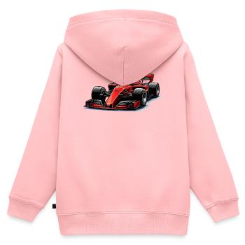  Rennwagen Grafik - Kinder Premium Organic Zip Hoodie - Rosa - Hinten - AI Model Kid Female (0cm)