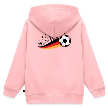 Deutschland Fußball Fan Design – Schwarz Rot Gold  - Kinder Premium Organic Zip Hoodie - Rosa - Hinten - AI Model Kid Female (0cm)