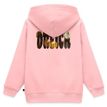 Dreich - Kinder Premium Organic Zip Hoodie - Rosa - Hinten - AI Model Kid Female (0cm)