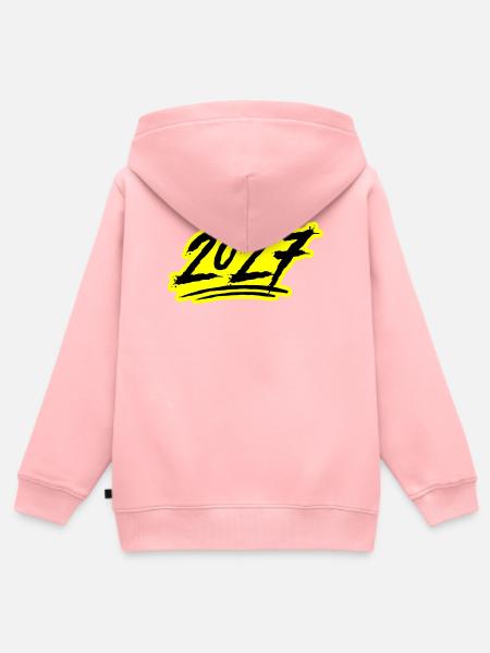 2027 Jahreszahl - Kinder Premium Organic Zip Hoodie - Rosa