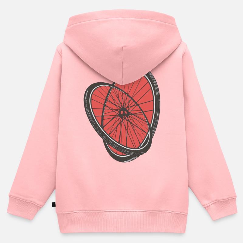 C'est Amore - Sweat Premium à capuche zippé enfant bio - rose