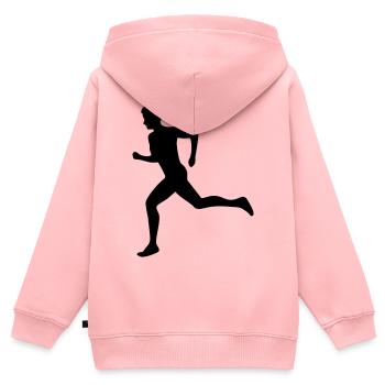 racing - Kids Premium Organic Zip-up Hoodie - rose - Back - AI Model Kid Female (0cm)