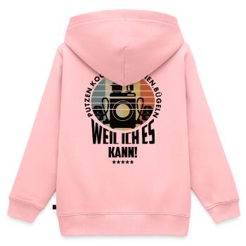 Putzen,Kochen,Bügeln,Waschen weil ich es kann ! - Kinder Premium Organic Zip Hoodie - Rosa - Hinten - AI Model Kid Female (0cm)