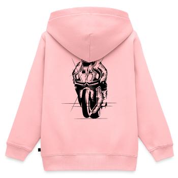 Motorrad Racing Superbike Supersport Biker Symbol - Kinder Premium Organic Zip Hoodie - Rosa - Hinten - AI Model Kid Female (0cm)