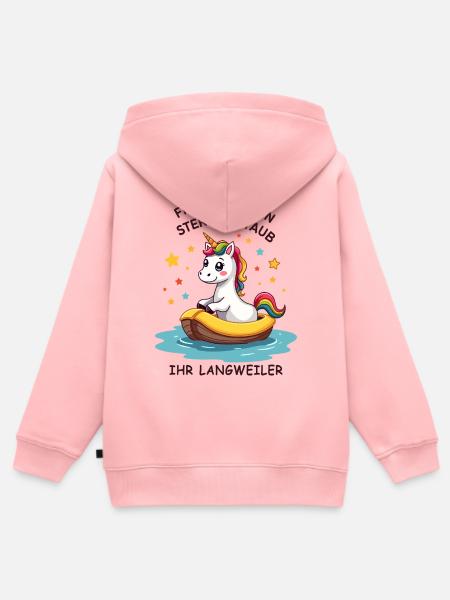 Einhorn Bootsfahrt - Kinder Premium Organic Zip Hoodie - Rosa