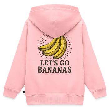 Bananes Lâche Bananes - Sweat Premium à capuche zippé enfant bio - rose - Dos - AI Model Kid Female (0cm)
