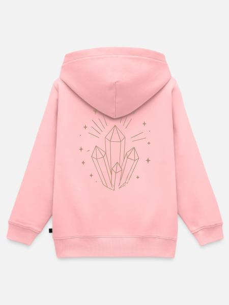 Mystic Crystal Line Kunst - Kinder Premium Organic Zip Hoodie - Rosa