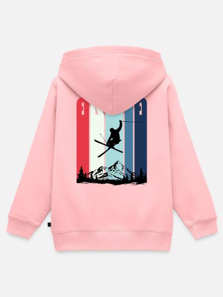 ArosaRetro - Kinder Premium Organic Zip Hoodie - Rosa
