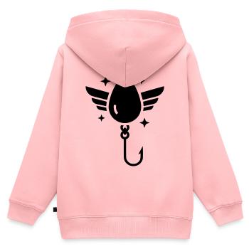 Heiliger Angelhaken Flügel Vektor - Kinder Premium Organic Zip Hoodie - Rosa - Hinten - AI Model Kid Female (0cm)