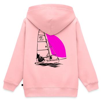 RS 500 Régate de dériveurs à voile voile de couleur - Sweat Premium à capuche zippé enfant bio - rose - Dos - AI Model Kid Female (0cm)