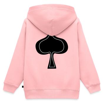 pique - Sweat Premium à capuche zippé enfant bio - rose - Dos - AI Model Kid Female (0cm)