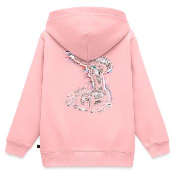 Akkuschrauber Werkzeug Heimwerker Design  - Kinder Premium Organic Zip Hoodie - Rosa - Hinten - AI Model Kid Female (0cm)
