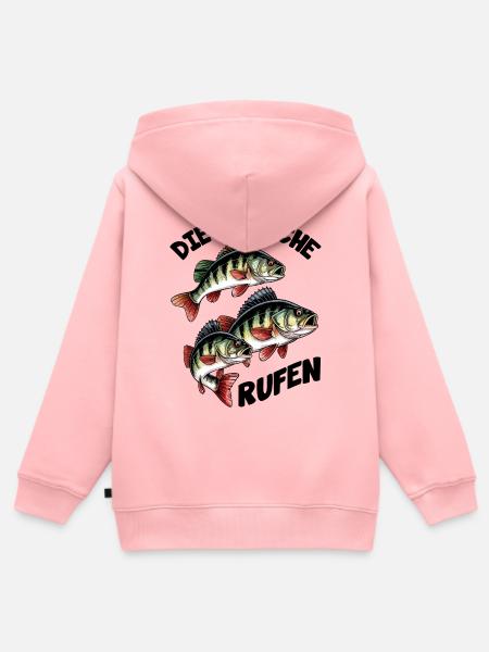 Barsch Angeln - Kinder Premium Organic Zip Hoodie - Rosa