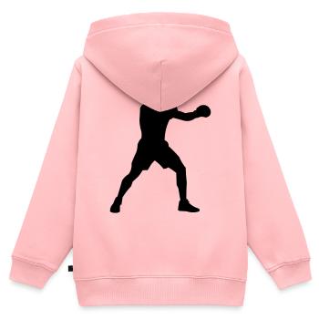 boxer - Kinder Premium Organic Zip Hoodie - Rosa - Hinten - AI Model Kid Female (0cm)