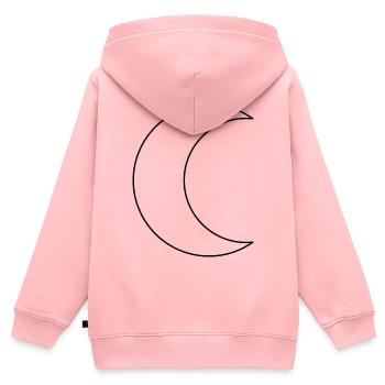 Halbmond-Umriss - Kinder Premium Organic Zip Hoodie - Rosa - Hinten - AI Model Kid Female (0cm)