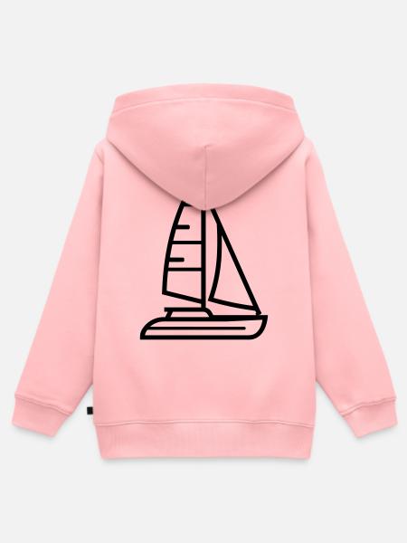 Boot - Kinder Premium Organic Zip Hoodie - Rosa
