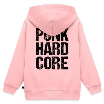 Punk HardCore - Sweat Premium à capuche zippé enfant bio - rose - Dos - AI Model Kid Female (0cm)