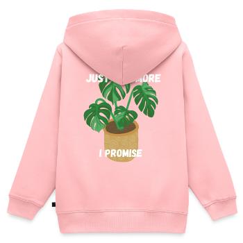 Nur noch eine Pflanze – ich verspreche es - Kinder Premium Organic Zip Hoodie - Rosa - Hinten - AI Model Kid Female (0cm)