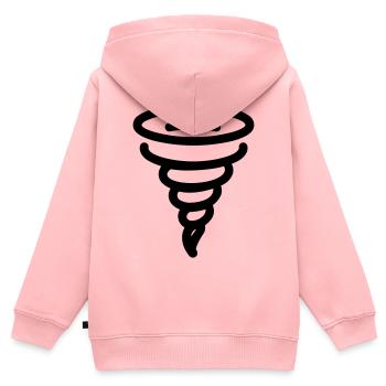 Tornado - Kinder Premium Organic Zip Hoodie - Rosa - Hinten - AI Model Kid Female (0cm)