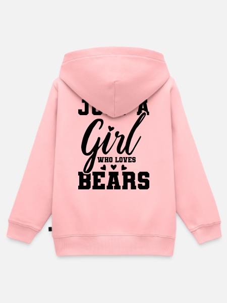 Bären Spruch - Kinder Premium Organic Zip Hoodie - Rosa