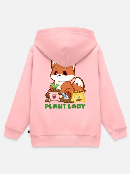 Kleiner Fuchs Pflanzenglück - Kinder Premium Organic Zip Hoodie - Rosa