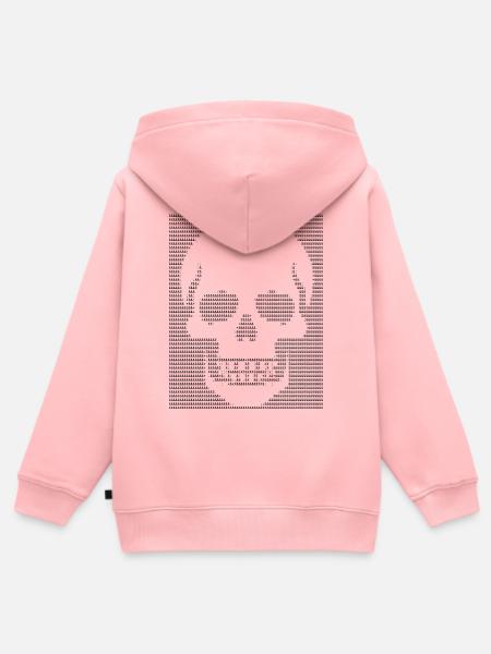 Skull ASCII-Kunstdesign - Kinder Premium Organic Zip Hoodie - Rosa