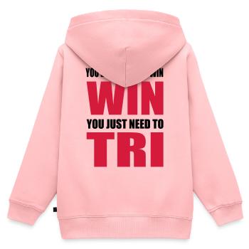 Triathlon - Sweat Premium à capuche zippé enfant bio - rose - Dos - AI Model Kid Female (0cm)