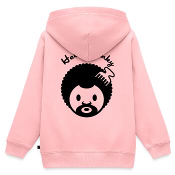 Hello Funky flex - Kids Premium Organic Zip-up Hoodie - rose - Back - AI Model Kid Female (0cm)
