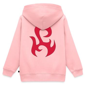 tribal - Kinder Premium Organic Zip Hoodie - Rosa - Hinten - AI Model Kid Female (0cm)