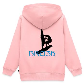 Windsurfen / Windsurfer / Windsurf / Windsurfing - Kinder Premium Organic Zip Hoodie - Rosa - Hinten - AI Model Kid Female (0cm)