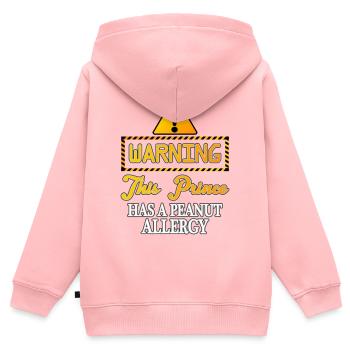 Dieser Prinz hat eine Erdnussallergie - Kinder Premium Organic Zip Hoodie - Rosa - Hinten - AI Model Kid Female (0cm)