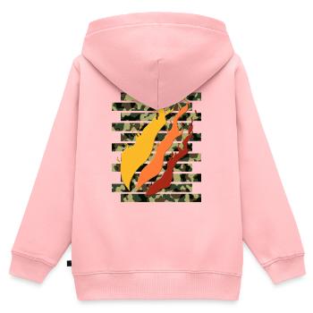 Fire Nation - Kids Premium Organic Zip-up Hoodie - rose - Back - AI Model Kid Female (0cm)