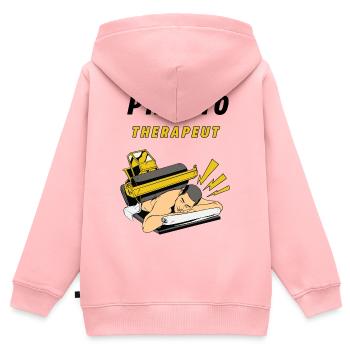 Physiotherapeut - Kinder Premium Organic Zip Hoodie - Rosa - Hinten - AI Model Kid Female (0cm)